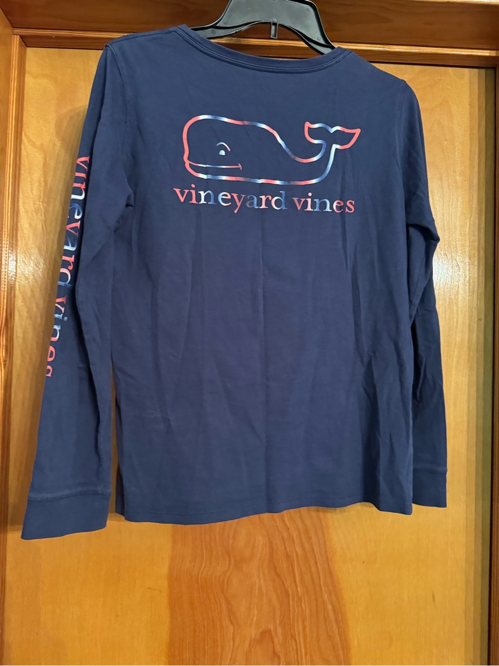Vineyard Vines Kids Long-Sleeve Pocket Tee - Navy Blue - Picture 2 of 3